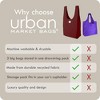 Urban Market Bags - Ocean - 3 Foldable Reusable Shopping Bags in 1 Com - 4 of 4