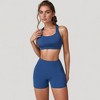 Anna-Kaci Active Women's Wide Strap Square Neck Sports Bra Top with Sculpted Seam Detail and Cropped Fit - 3 of 4