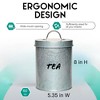 Amici Home Hyde Rustic Galvanized Coffee Metal Canister - Tea, 60 oz, Farmhouse Kitchen & Coffee Bar Decor - 3 of 4