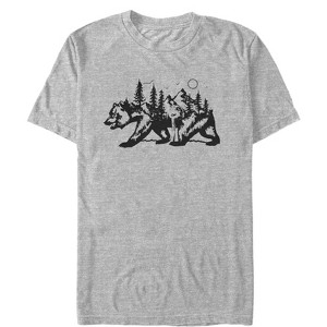 Men's Lost Gods Bear Nature Shape T-Shirt - 1 of 4
