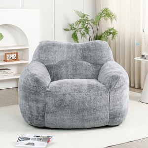 KTMBDW Bean Bag Chair, Bean Bag Sofa with Armrests Stuffed High-Density Foam, Lazy Sofa Comfy Chairs BeanBag Chair for Adults in Living Room - 1 of 4