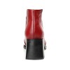Journee Signature Womens Genuine Leather Stylla Square Toe Stacked Ankle Booties - 3 of 4