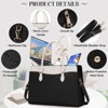 Laptop Bag for Women 15 Inch Waterproof PU Leather Work Tote Bags Large Laptop Purse for Women Professional Womens Briefcase Computer Bags - 3 of 4