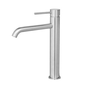 PAGED Tall Bathroom Faucets, Single Hole Bathroom Sink Faucet, Single Handle Vanity Basin Faucet with Stainless Steel Material - 1 of 4