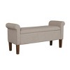 Sapphtopaz Ottoman with Storage Bench Storage Organizer Ottoman Upholstered Storage Bench Living Room Furniture for Entryway Bathroom Bedroom - 4 of 4