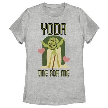 Women's Star Wars Valentine's Day Yoda One for Me T-Shirt