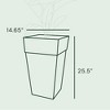 Bloem Finley Tall Indoor Outdoor Plastic Square Planter, 25in - 2 of 4
