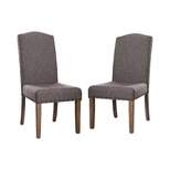Set of 2 Silva Cushioned Wood Dining Chair Gray - HOMES: Inside + Out