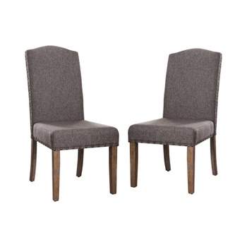 Set Of 2 Koblenz Traditional Cushioned Dining Armchairs Walnut - Homes ...