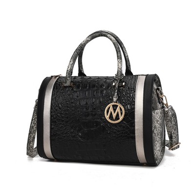 MKF Collection Eleanor Faux Crocodile-Embossed Vegan Leather Women’s Satchel by Mia K