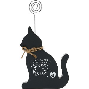 Pavilion Gift Company - Cat Heart - 6" Plaque with Photo Clip - Wall Sign Panels - 1 of 4