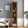 Vynxaria Display Cabinet with Glass Doors, Curio Storage Cabinet with 5 Shelves, Bookcase with LED Lights - 3 of 4