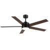 Airsurfer 56" Ceiling Fan with Light, Modern 5-Blade Black Fan, Quiet Reversible Motor, Remote Control, for Bedroom or Living Room - 3 of 4
