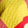 Slickblue Soft Love Quilt Set with 2 Shams, Handmade, Pre-Washed, 100% TC Fabric, Pink, 3 Piece - 3 of 4