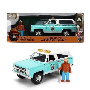 Hollywood Rides Smokey Bear with 1980 Chevrolet Blazer Version 2 Toy Vehicle 1:24 Scale - 1 of 4