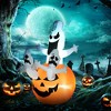 HOMCOM 6FT Inflatable Halloween Jack-O-Lantern and Ghosts, Inflatable Outdoor LED Yard Display, Built -in LED - 2 of 4