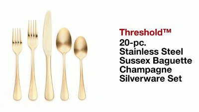 20pc Sussex Flatware Set Gold - Threshold™