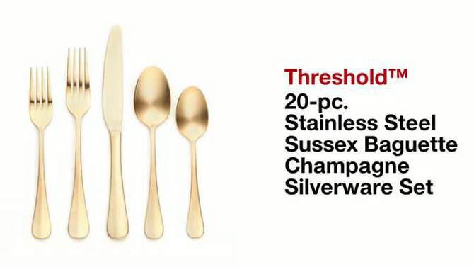 20pc Sussex Silverware Set - Threshold™, 2 of 10, play video