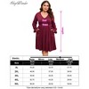 Womens Casual Plus Size Short Sleeve Swing Summer Midi Dress with Pocket - 4 of 4