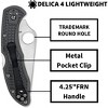 Spyderco Delica 4 Lightweight Folding Knife with 2.90" Saber Ground Steel Blade and CombinationEdge | High Strength Non-Slip FRN Handle, Foliage Green - 4 of 4