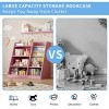 TopComfy Decorative Bookshelf Pink Toy Storage Organizer Cabinet Kids Bookshelf Children Bookcase Baby Book Rack for Bedroom, Pink, 35.5"*24.5"*5.1" - 4 of 4