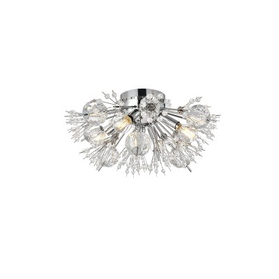 Vera 19'' Chrome Crystal Starburst Dimmable Wall Sconce