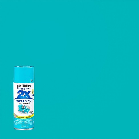 Rust-oleum 12oz 2x Painter's Touch Ultra Cover Gloss Seaside Spray Paint  Aqua : Target