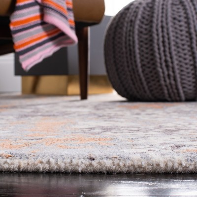 Heirloom Gray 6' Square Hand-Tufted Wool & Viscose Rug