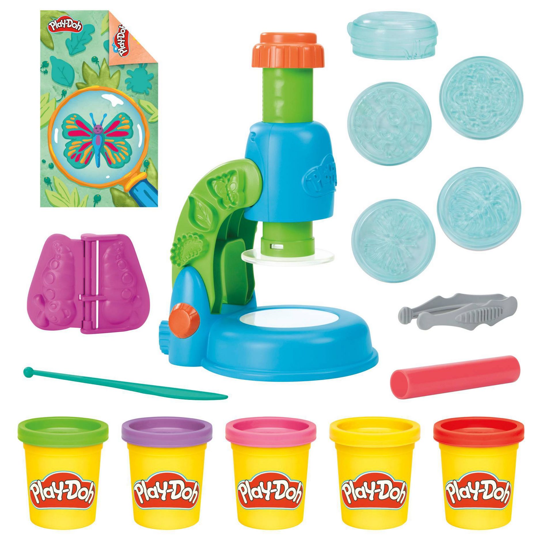Play-Doh Light and Look Microscope Playset - 18pc