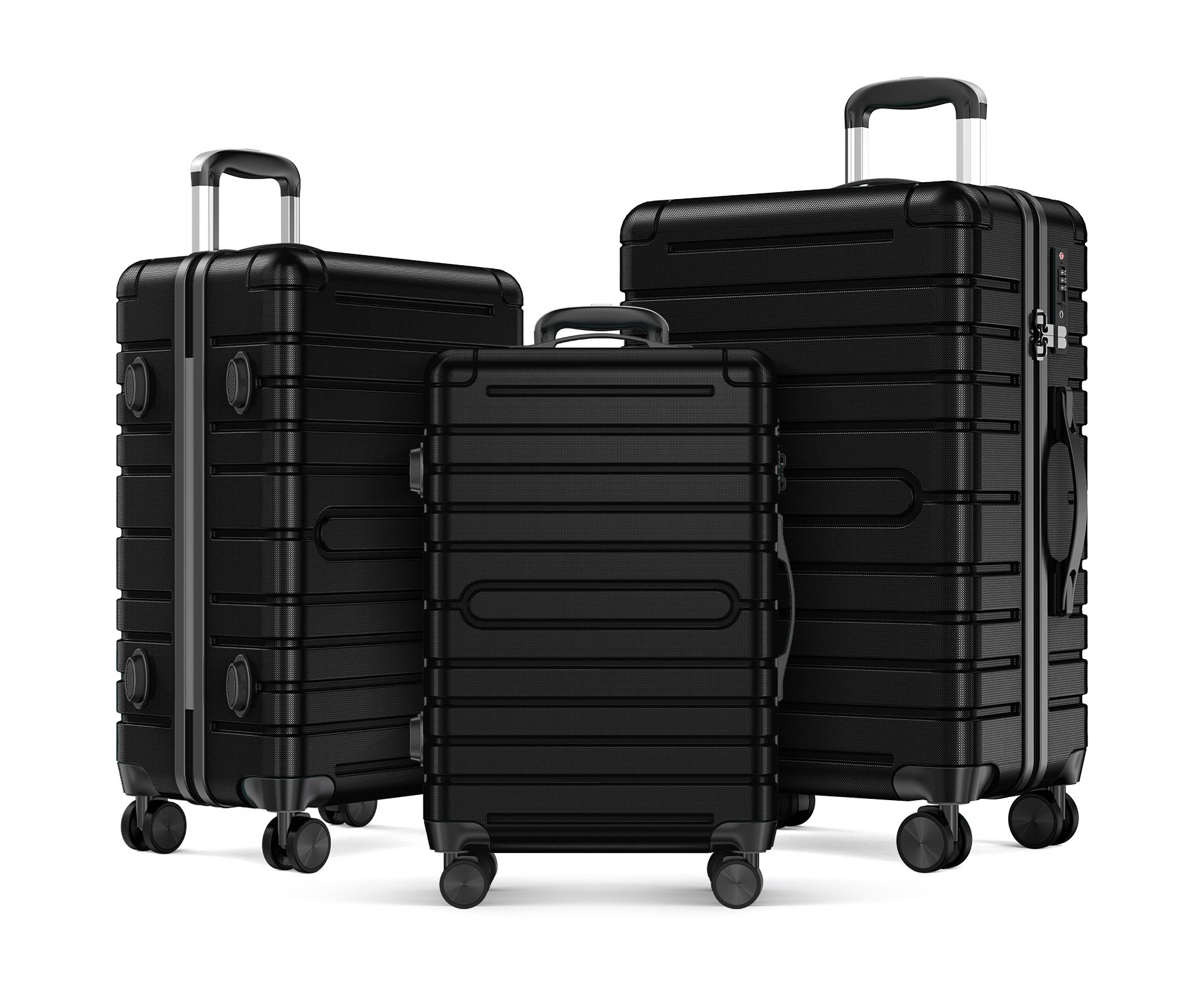 SKONYON 3-Piece Hardshell Luggage Set  Durable ABS+PC Suitcase with TSA Lock, YKK Zipper and Silent Spinner Wheels