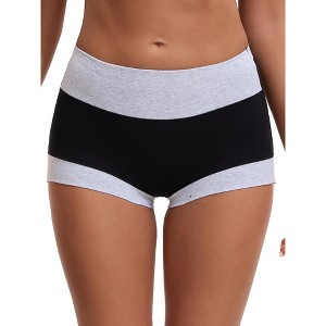 INSPIRE CHIC Women's High Waisted Loose Classic Full Coverage Briefs Breathable Cotton Ladies Panties - 1 of 4