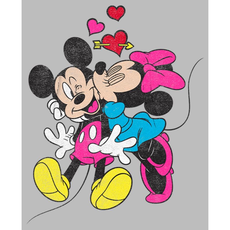 Men's Mickey & Friends Valentine's Day Minnie Mouse Smooch Pull Over Hoodie, 2 of 5