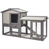 Tangkula 2-Tier Wooden Chicken Coop Bunny Cage Large Rabbit Hutch with Removable & Ramp - 4 of 4