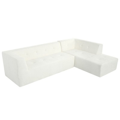 NicBex 112.2 Inch Modular Sectional Sofa,Chenille L-Shaped Couch for Living Room,Apartment,Office,No Assembly Require,Beige