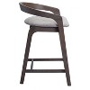 Counter Stool 31.1" H, Dove Gray Fabric Seat with Espresso Rubberwood Frame (Set of 2) By Zuo Modern - 2 of 4