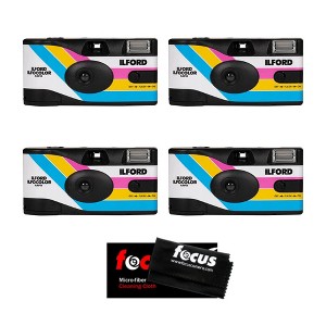 Ilford Ilfocolor Rapid Retro Single Use Film Camera 27 Exposure 4 Pack Bundle - 1 of 4