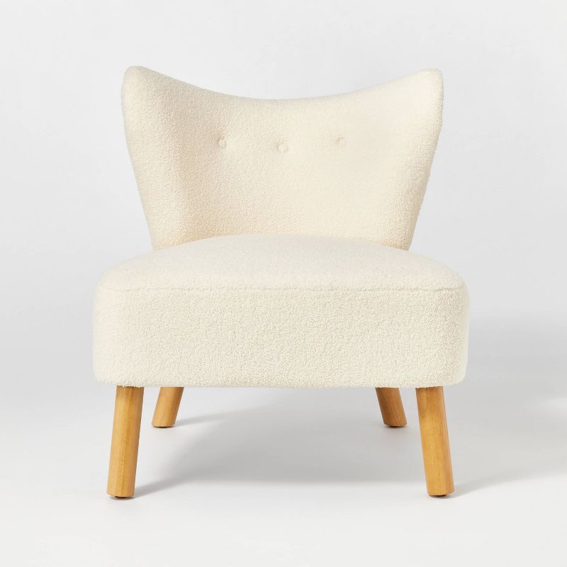 Sculpted Faux Shearling Accent Chair Cream - Threshold&#8482; designed with Studio McGee, 4 of 13