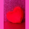 Shiraleah Red Faux Furt Jovi Heart Shaped Pillow - 4 of 4