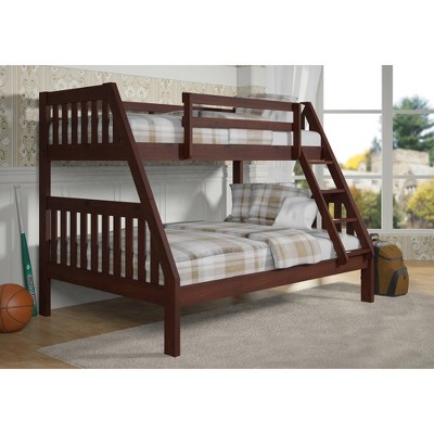 Twin/Full Mission Bunk Bed Cappuccino - Donco Kids