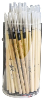 Sax White Bristle Brush School Packs, Flat Type, Short Handle