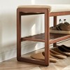 NicBex Storage Bench Solid Wood Shoe Rack with High Rebound Sponge Cushion for Bedroom and Entryway - 3 of 4