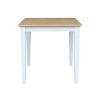 International Concepts Solid Wood Square Dining Table White: Modern Style, 4-Point Leg, Hardwood Surface - image 2 of 4