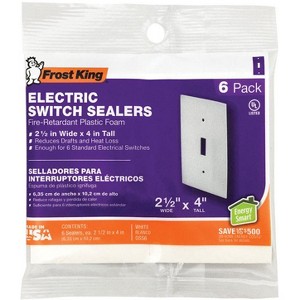Frost King - 1 gang Plastic Toggle Wall Plate Sealers - White - Pack of 6 - 1 of 1