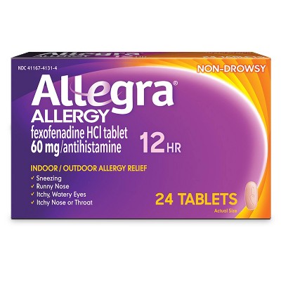 Allegra 12 Hour Allergy Relief Tablets - Fexofenadine Hydrochloride - 24ct