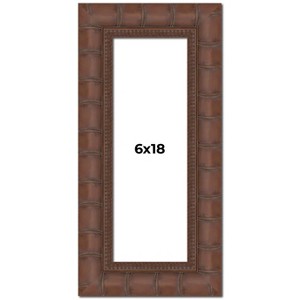 PosterPalooza | 6x18 Wide Bamboo Picture Frame, UV Acrylic, 4 Finishes - Brown, Black, Silver, and Natural - 1 of 4