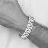 Black Bow Jewelry Men's 16mm Tungsten & 1/3 CTW Diamond Panther Link Bracelet, 8.5 Inch - 4 of 4