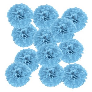 Unique Bargains Birthday Bachelorette Wedding Party Paper Pom Poms Flower Ball Kit 12 Pcs - 1 of 4