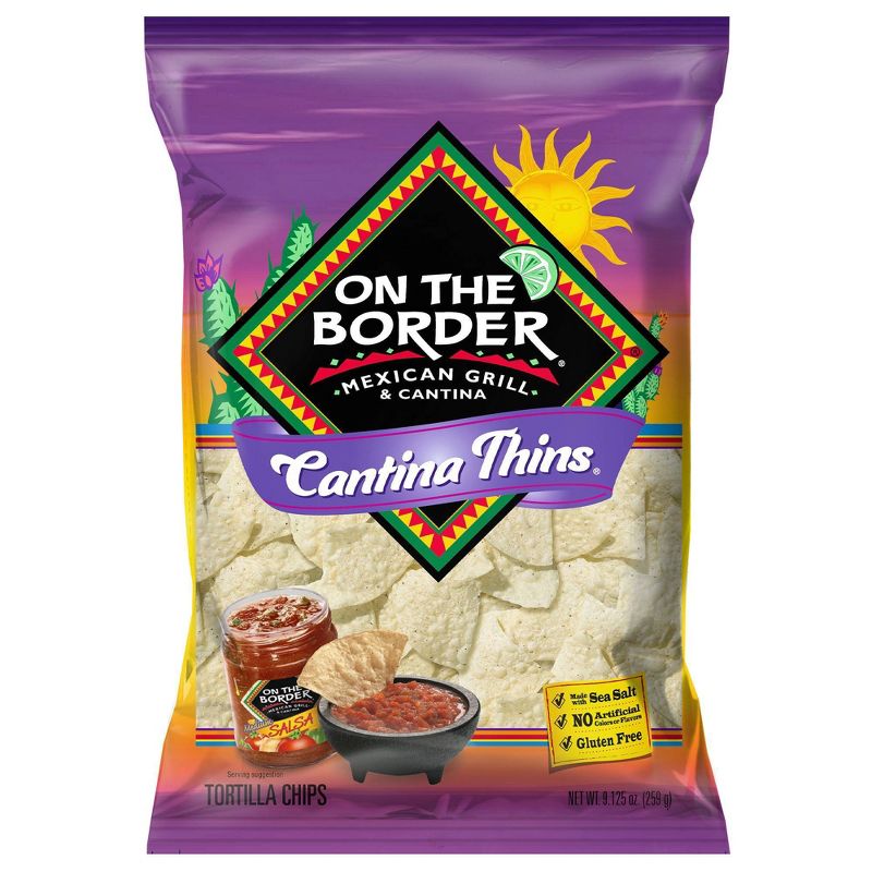 On The Border Cantina Thins Tortilla Chips &#8211; 9.125oz, 1 of 7