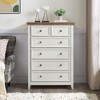 KTMBDW Tall 6-Drawer Dresser for Bedroom, Modern Wooden Chest of Drawers with Metal Handles, Anti-Tipping Design, for Living Room, Entryway - 2 of 4