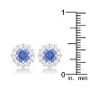 Slickblue Classic Rhodium Bridal Earrings, 2.52 Ct. CZ, 10mm, Butterfly Back, Women's Jewelry, 9 Color Options - 2 of 2